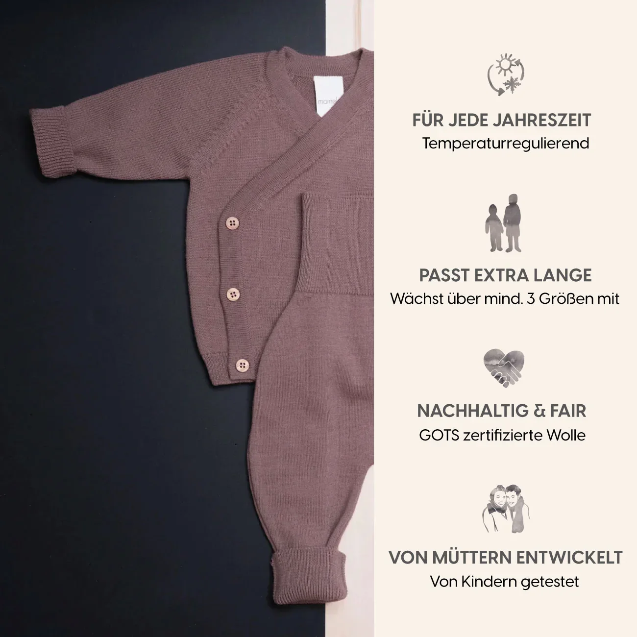 KLEINES KUSCHEL-SET - mauve - Image 4