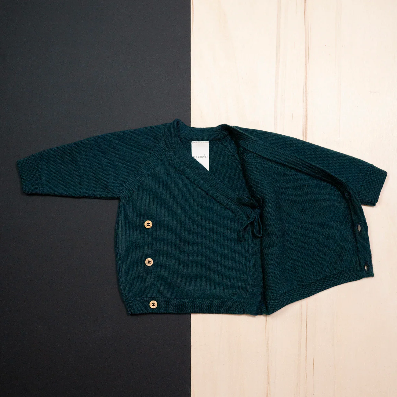 THE WOOLLY BABY JACKET - new petrol - Image 3