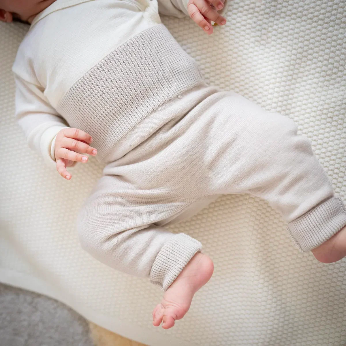THE WOOLLY BABY PANTS - sand - Image 3