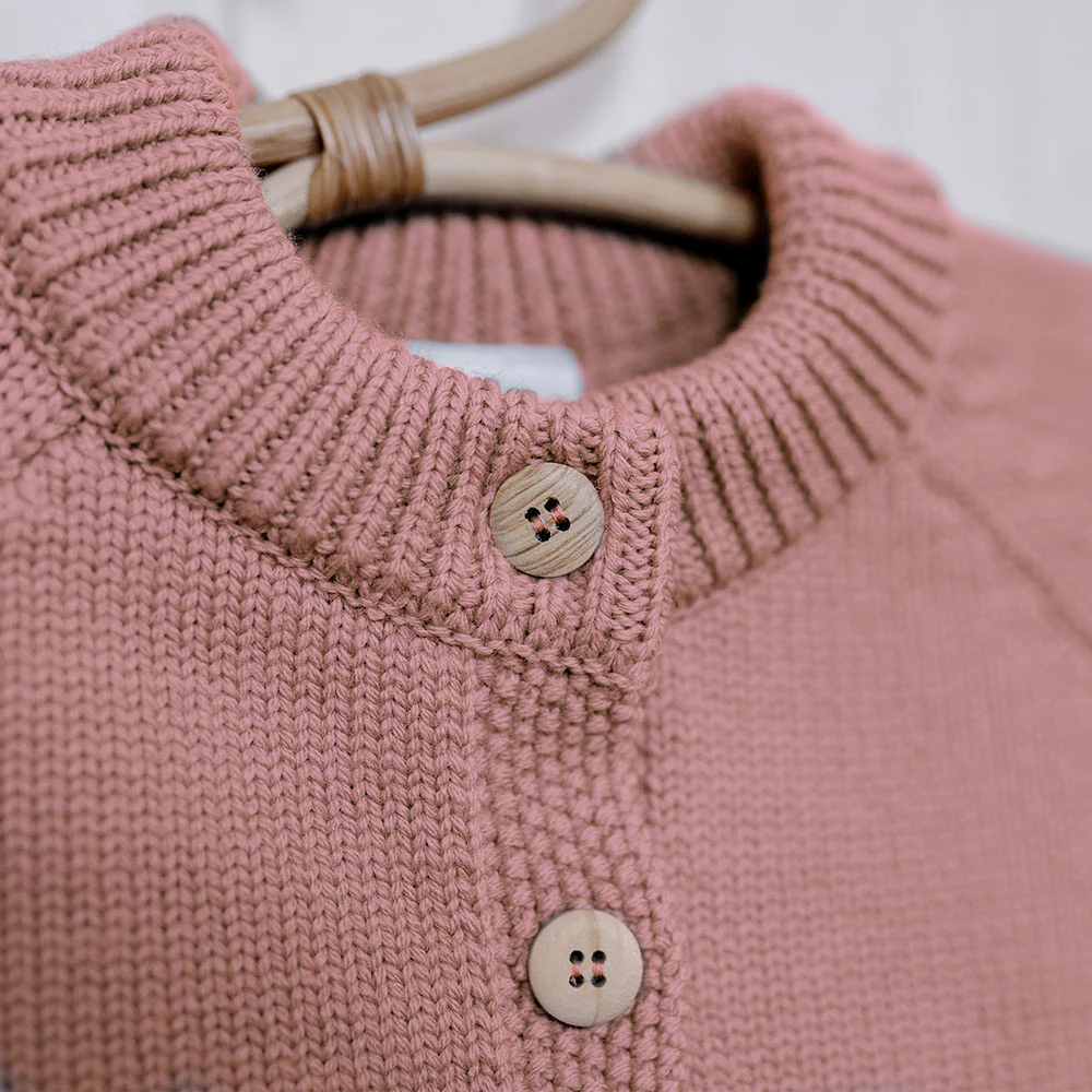 PRE-LOVED WOOLLY CARDIGAN - rose - Image 5