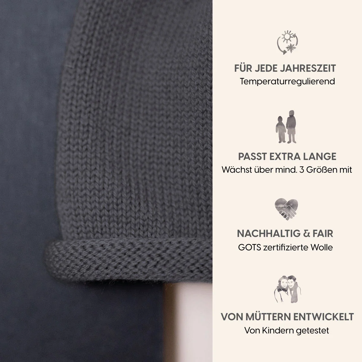PRE-LOVED WOOLLY HAT - grey - Image 4