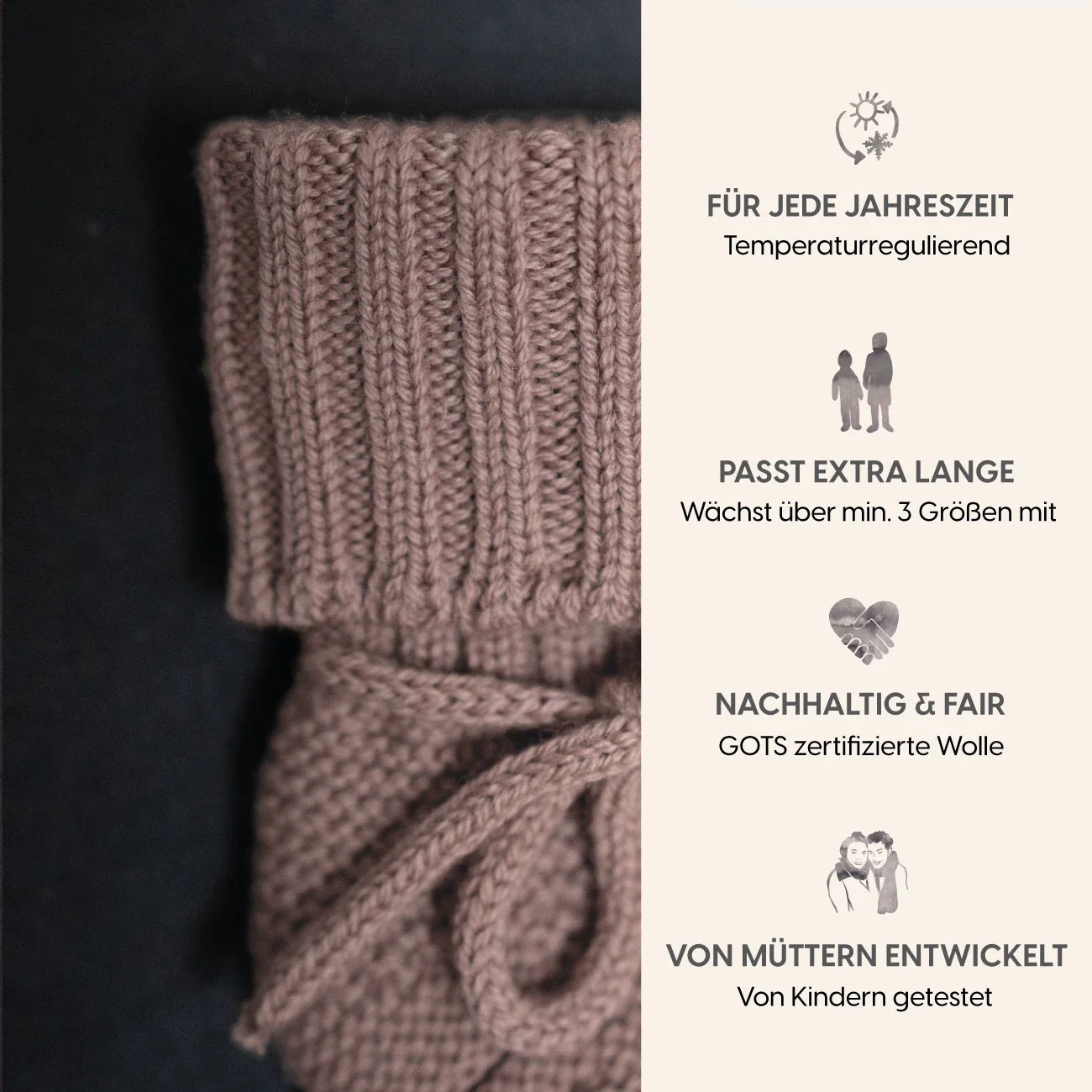 THE WOOLLY BABY BOOTIE - cappuccino - Image 2