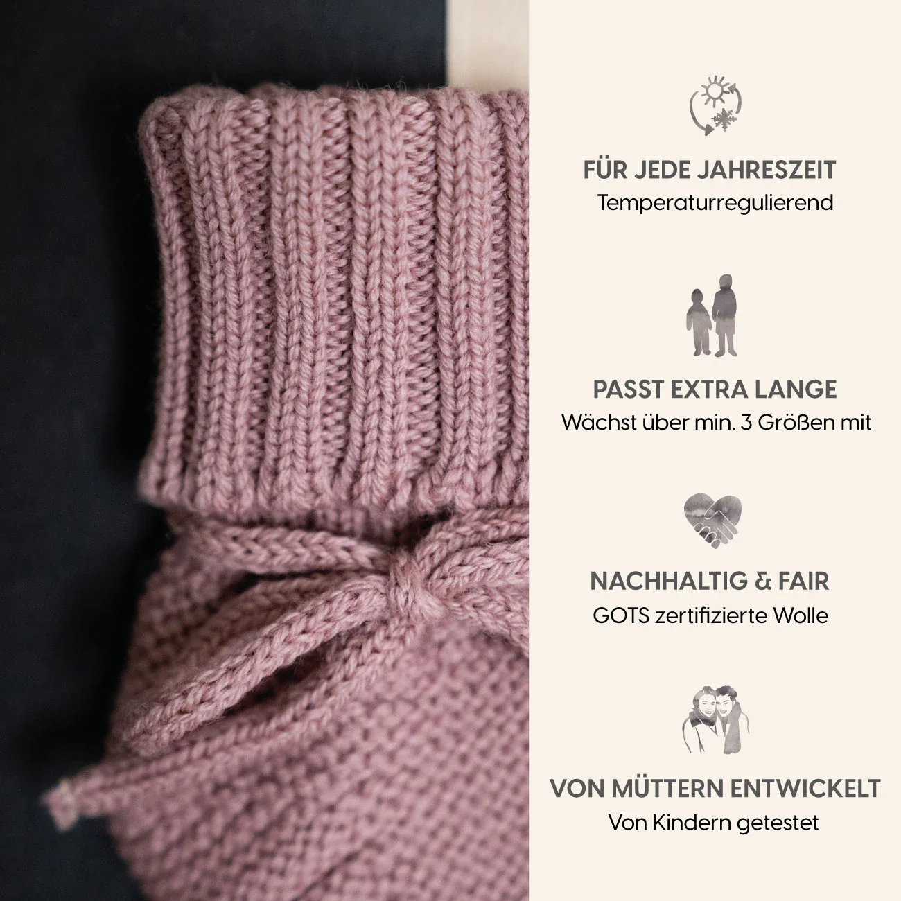 THE WOOLLY BABY BOOTIE - rose - Image 7