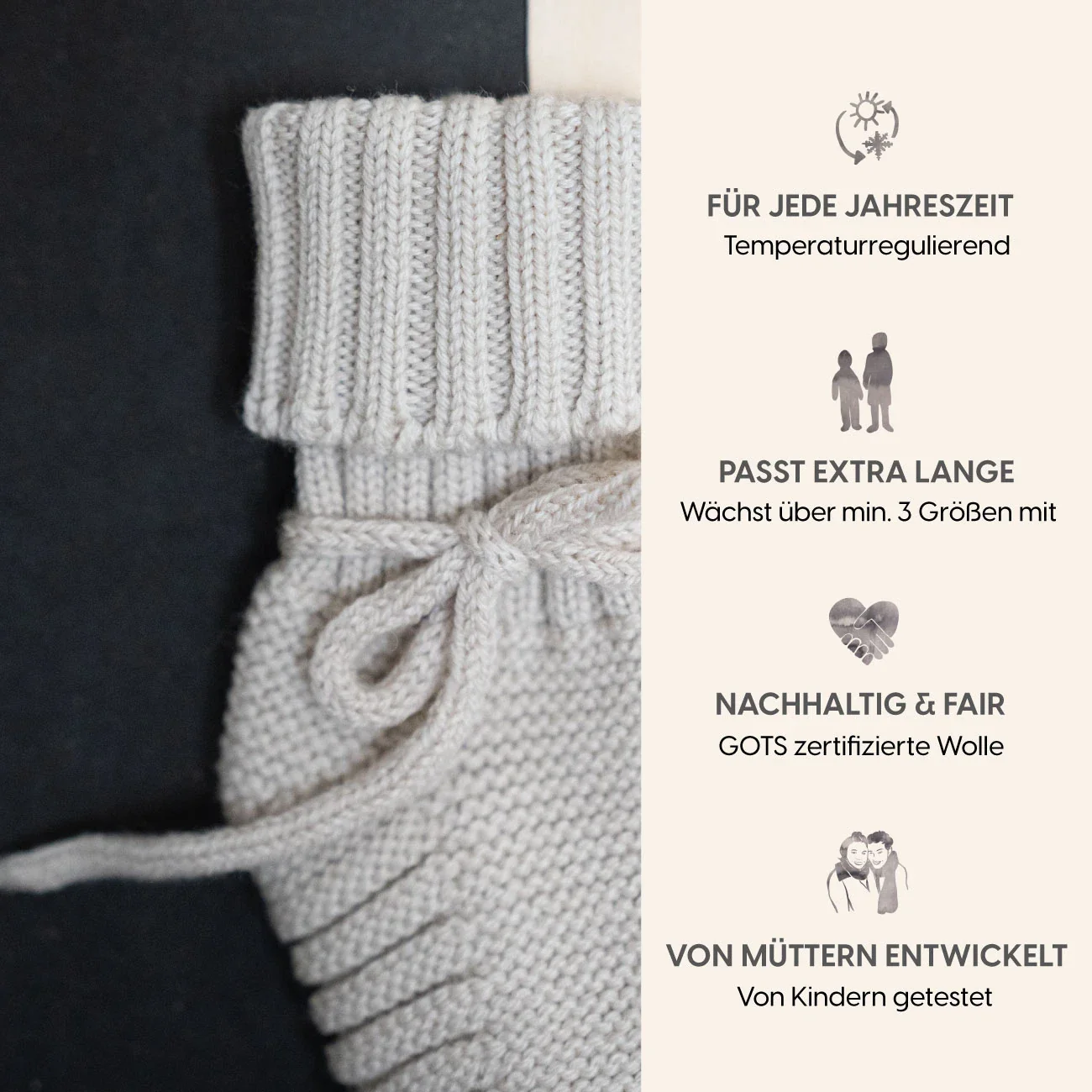 THE WOOLLY BABY BOOTIE - sand - Image 18