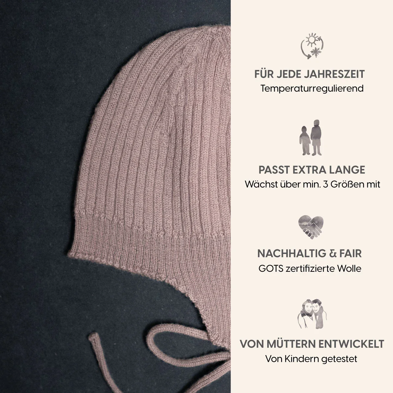 THE WOOLLY BABY HAT - cappuccino - Image 4