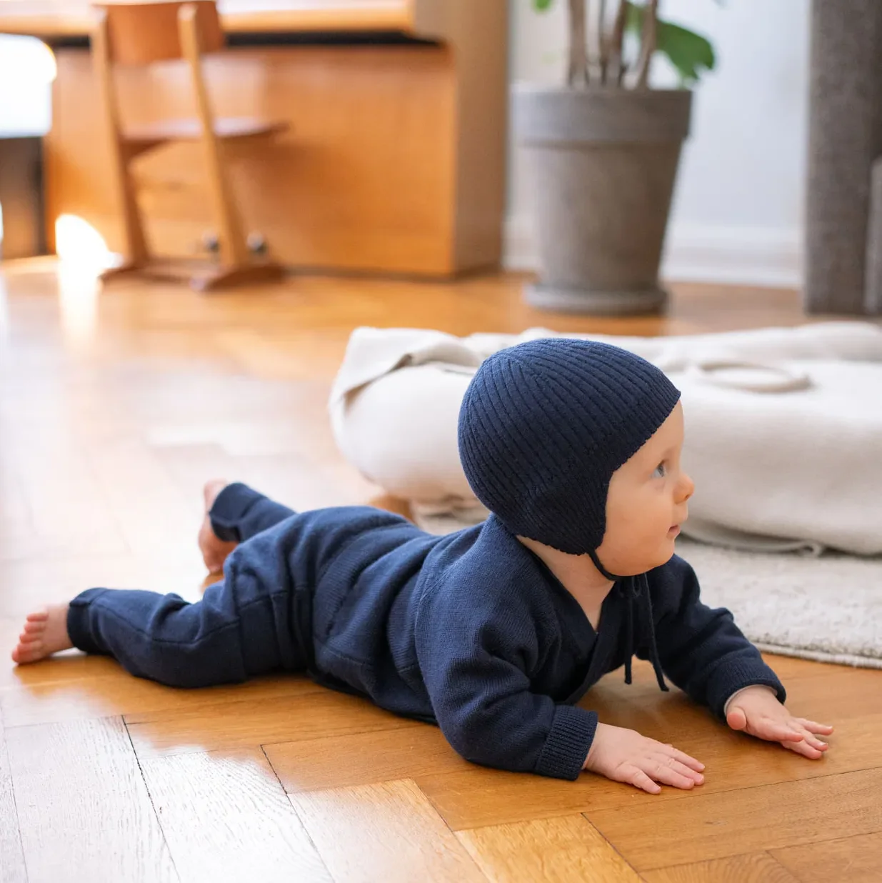 THE WOOLLY BABY HAT - cloud grey - Image 6