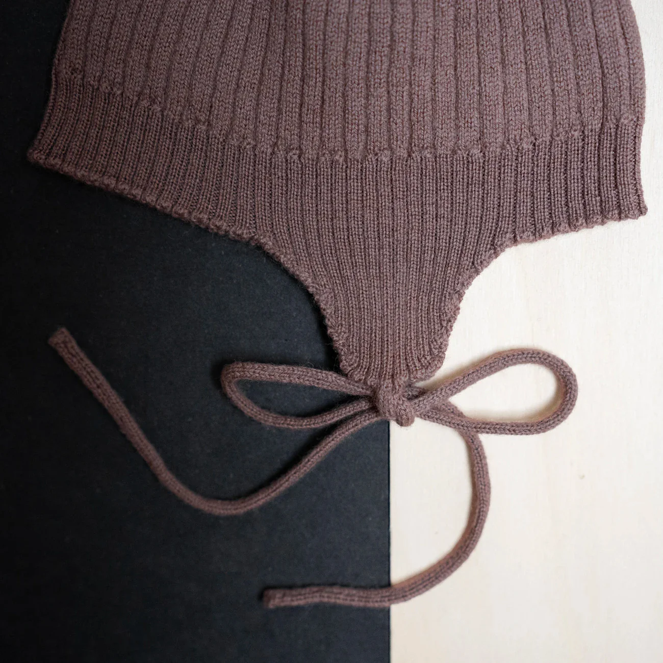 THE WOOLLY BABY HAT - mauve - Image 6