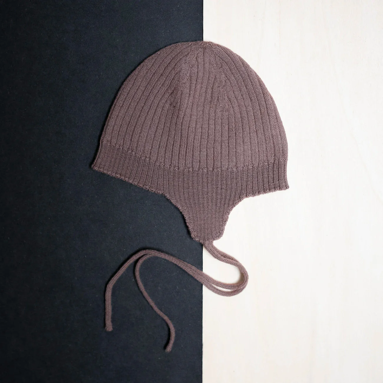 THE WOOLLY BABY HAT - mauve - Image 9