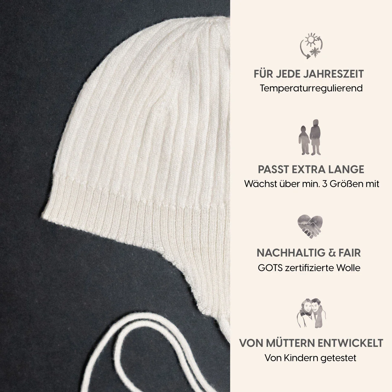 THE WOOLLY BABY HAT - pure - Image 3