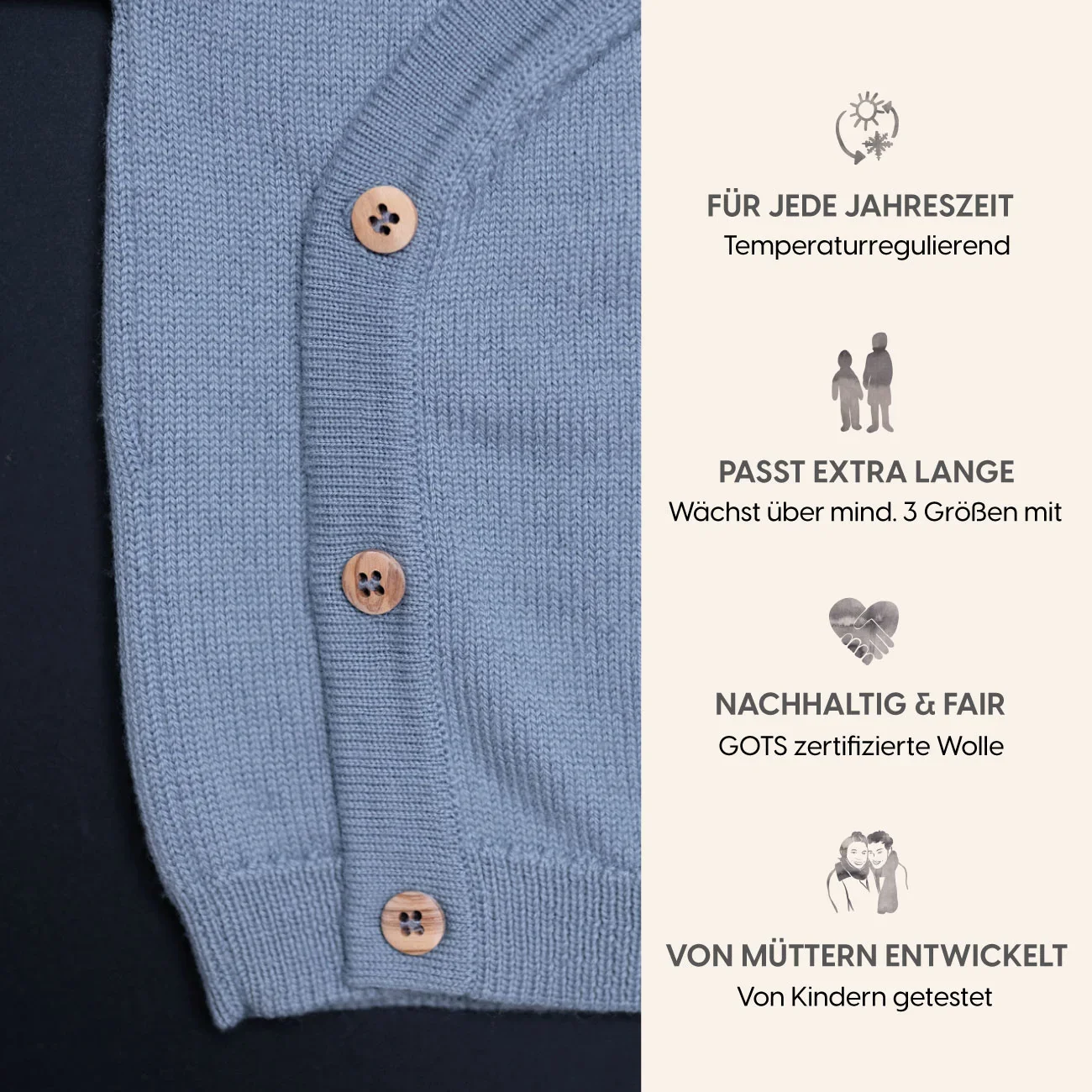 THE WOOLLY BABY JACKET - blue - Image 4