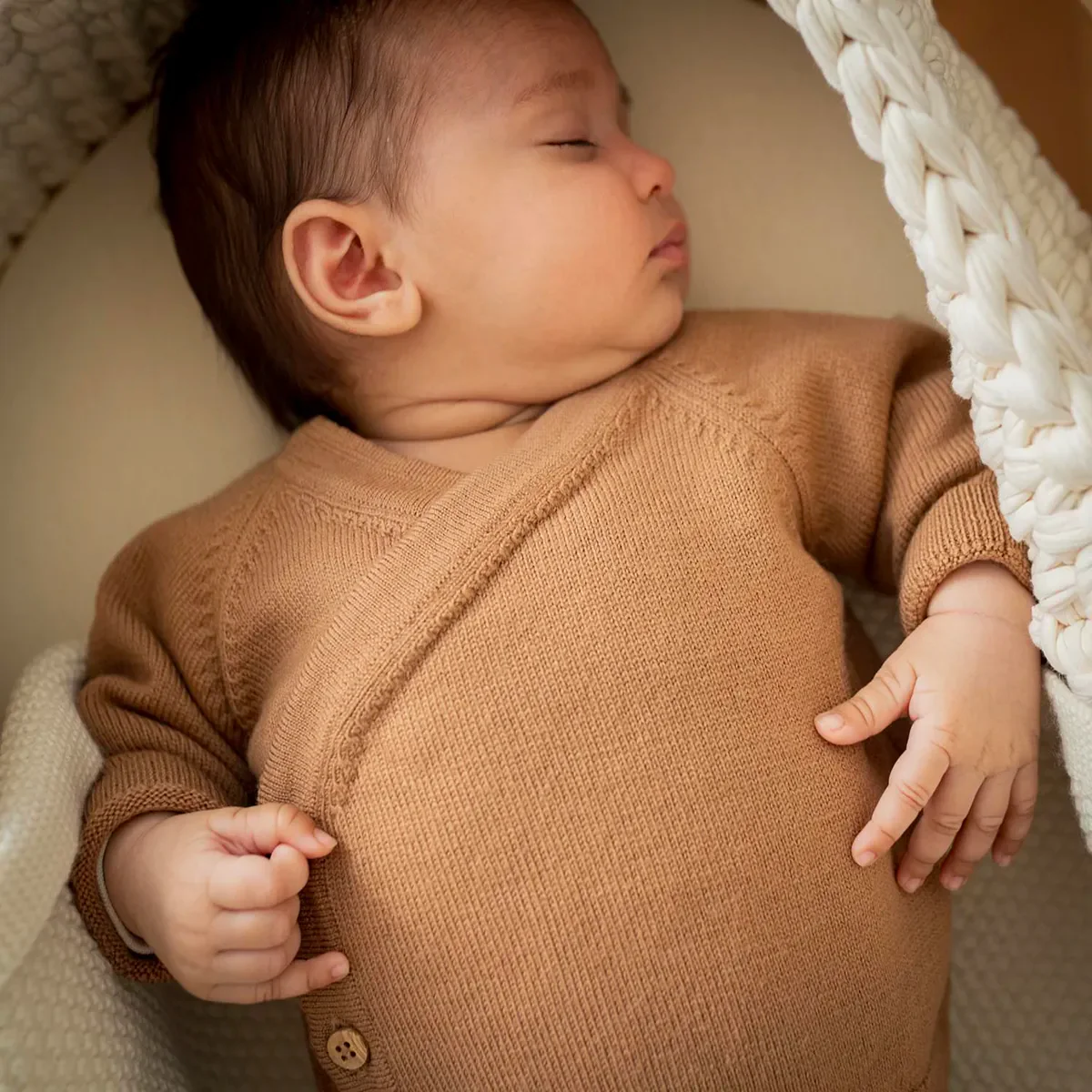 THE WOOLLY BABY JACKET - camel - Image 4