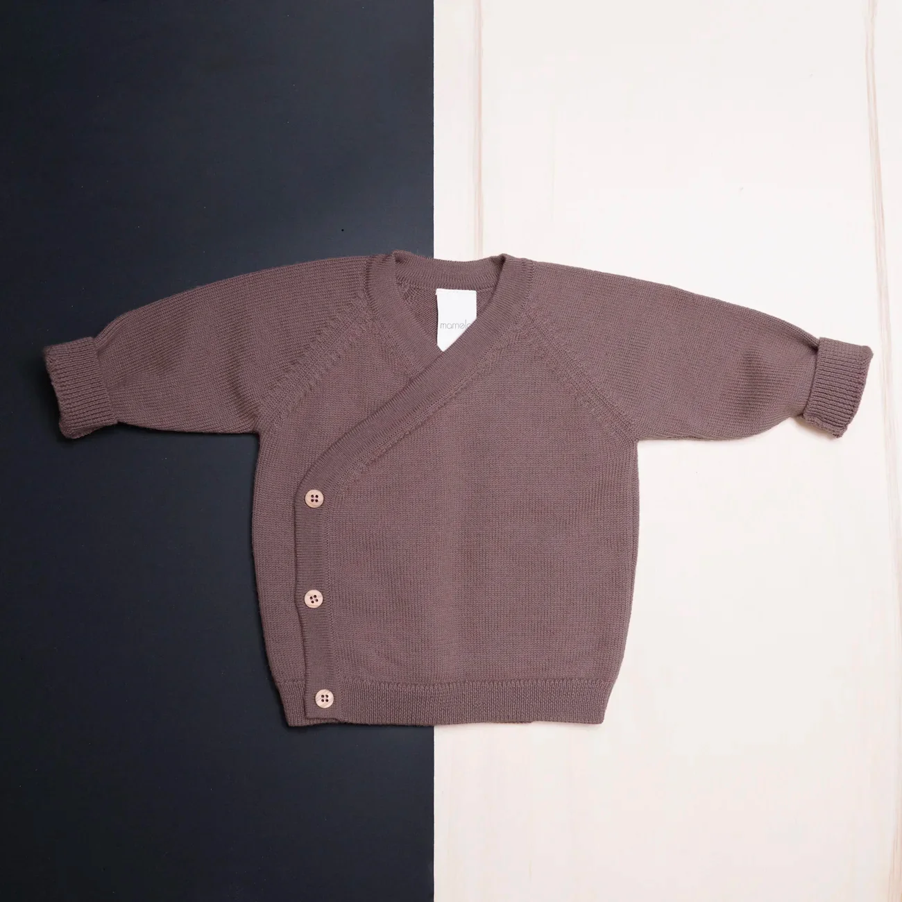 THE WOOLLY BABY JACKET - mauve - Image 4