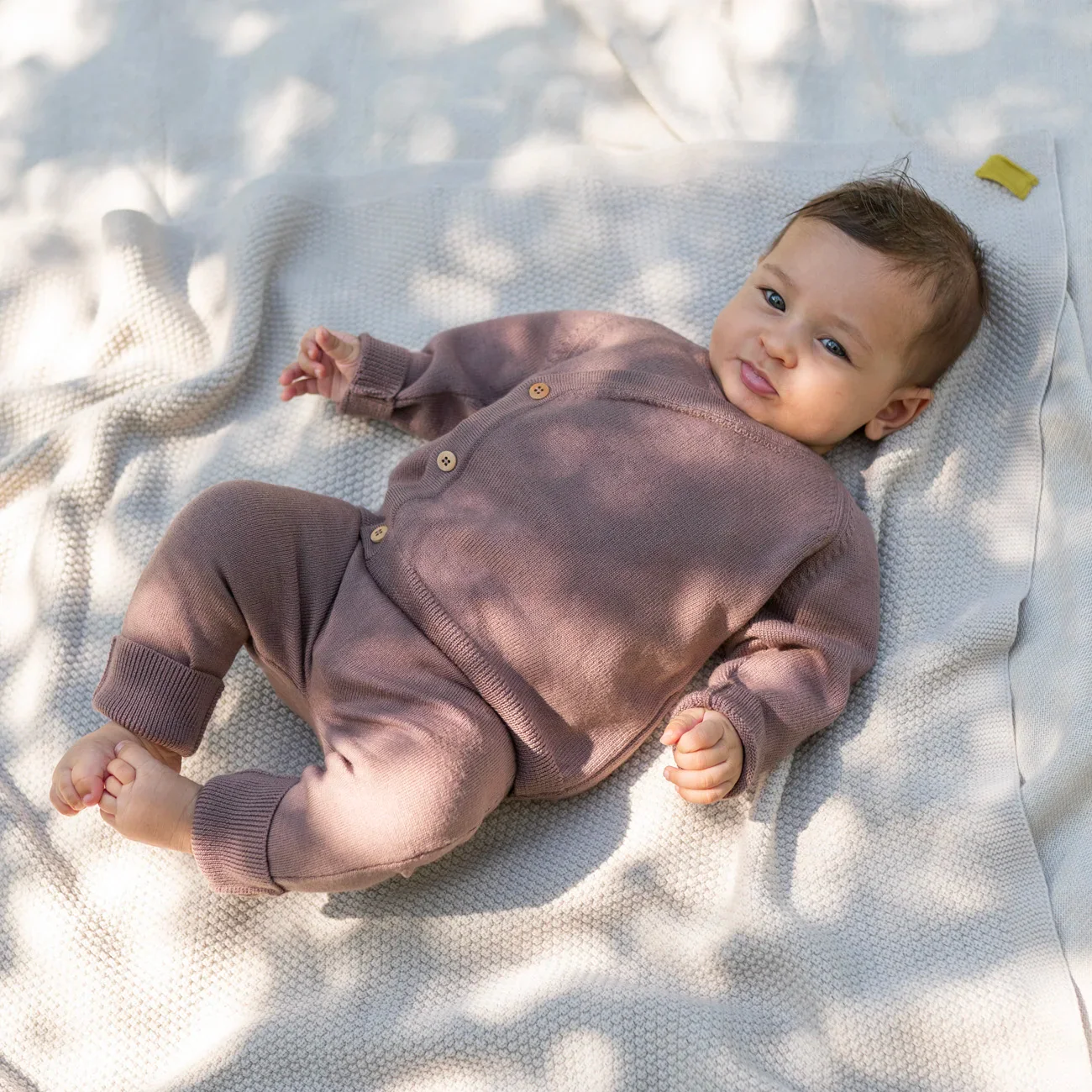 THE WOOLLY BABY JACKET - mauve - Image 8