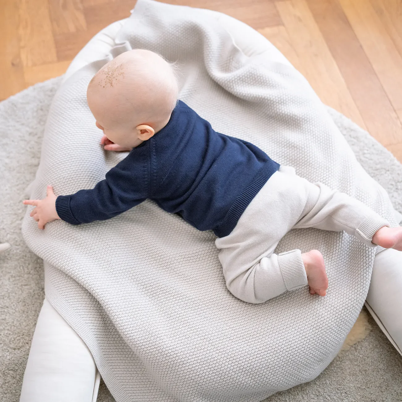 THE WOOLLY BABY JACKET - midnight blue - Image 4