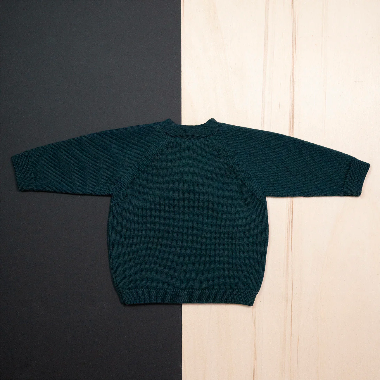 THE WOOLLY BABY JACKET - new petrol - Image 4