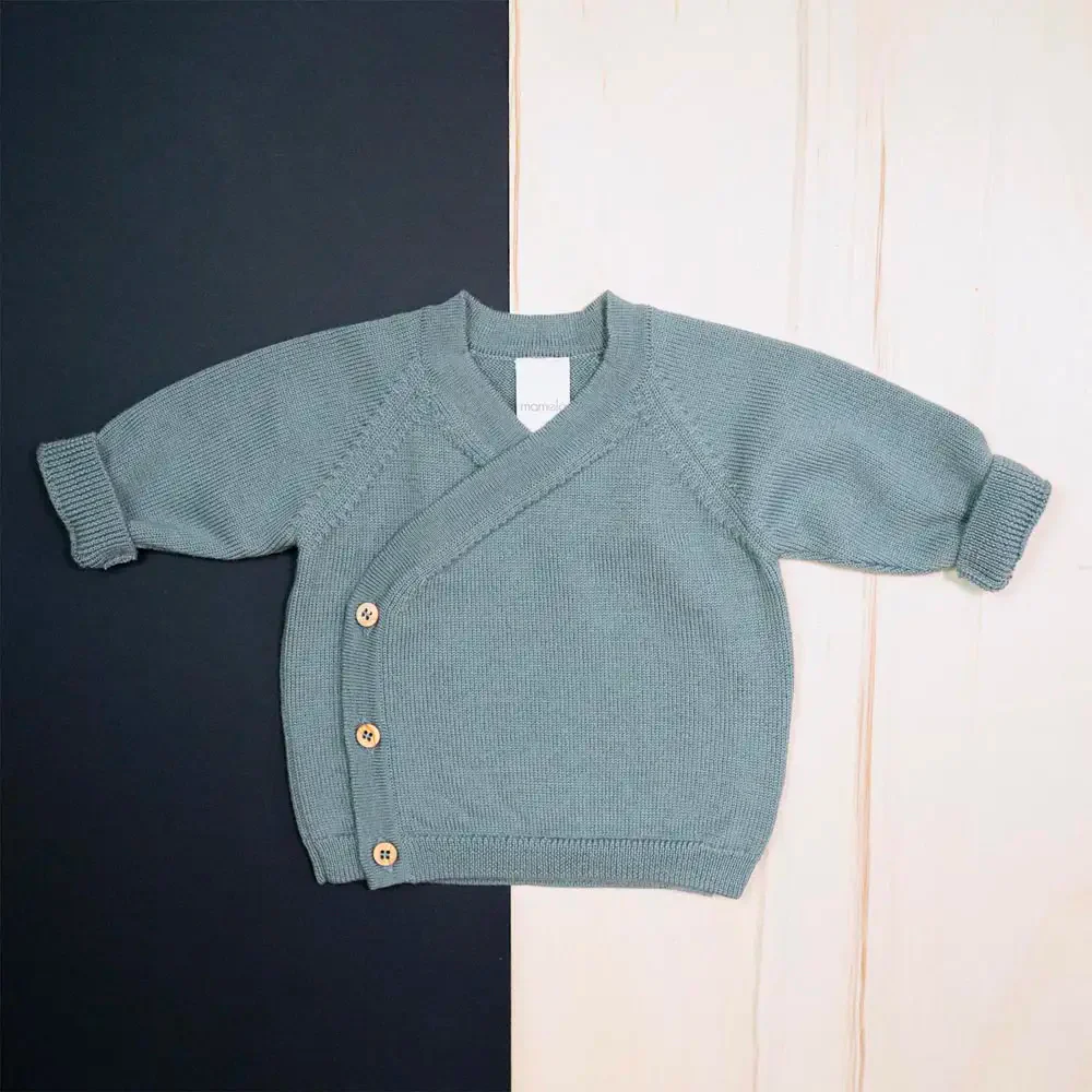 THE WOOLLY BABY JACKET - sage - Image 8