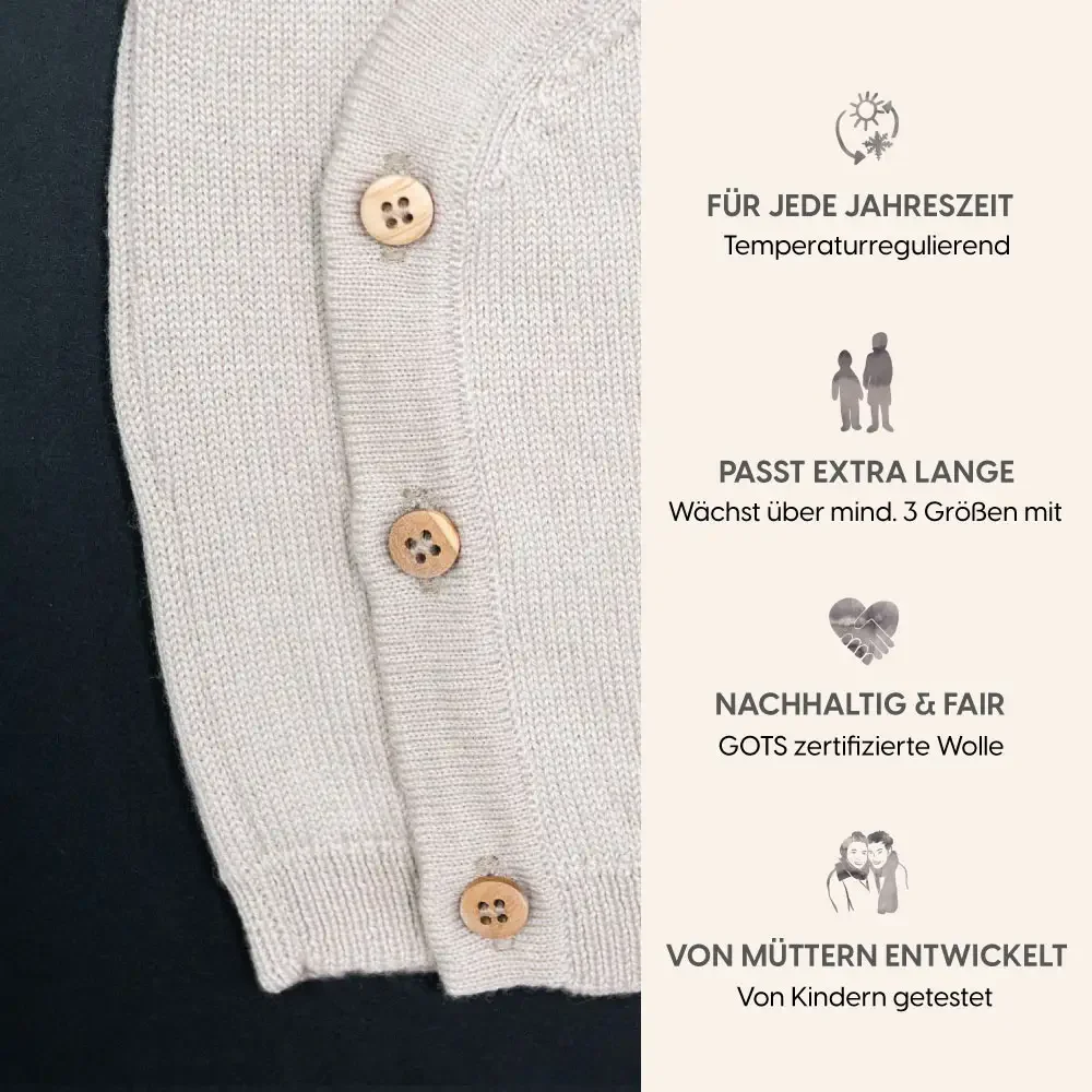 THE WOOLLY BABY JACKET - sand - Image 6