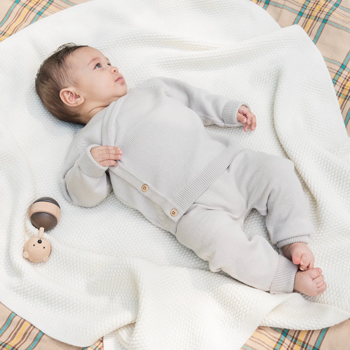 THE WOOLLY BABY JACKET - sand - Image 7