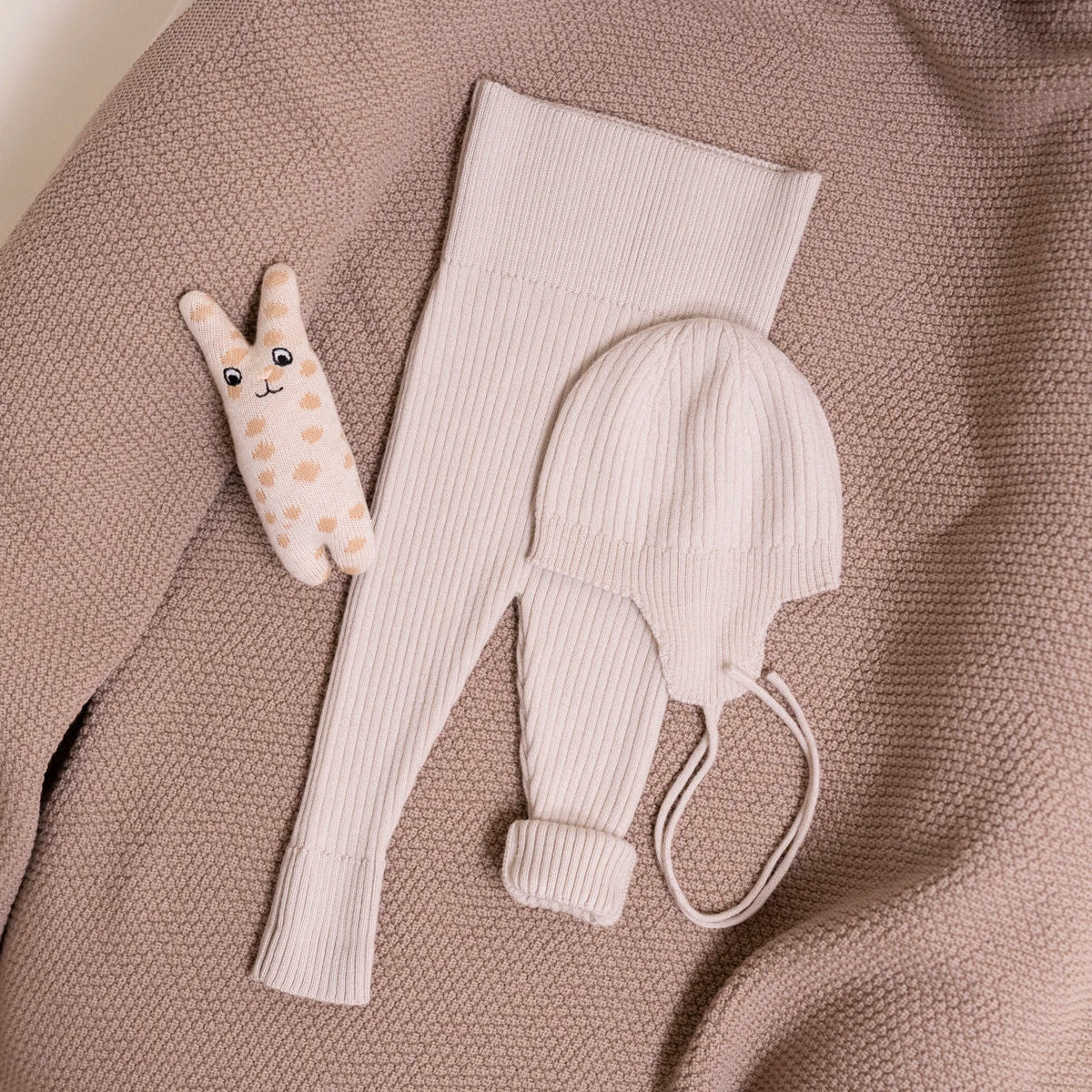 THE WOOLLY BABY LEGGINGS - sand - Image 7