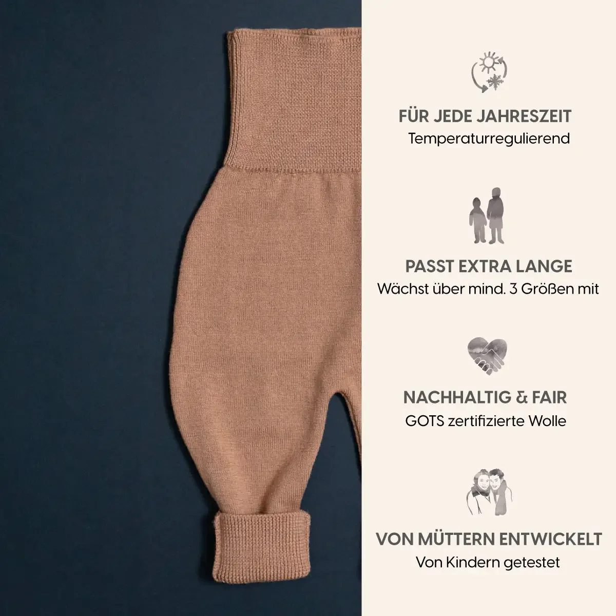 THE WOOLLY BABY PANTS - camel - Image 8