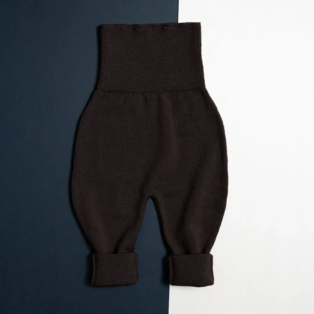 THE WOOLLY BABY PANTS - chocolate - Image 3