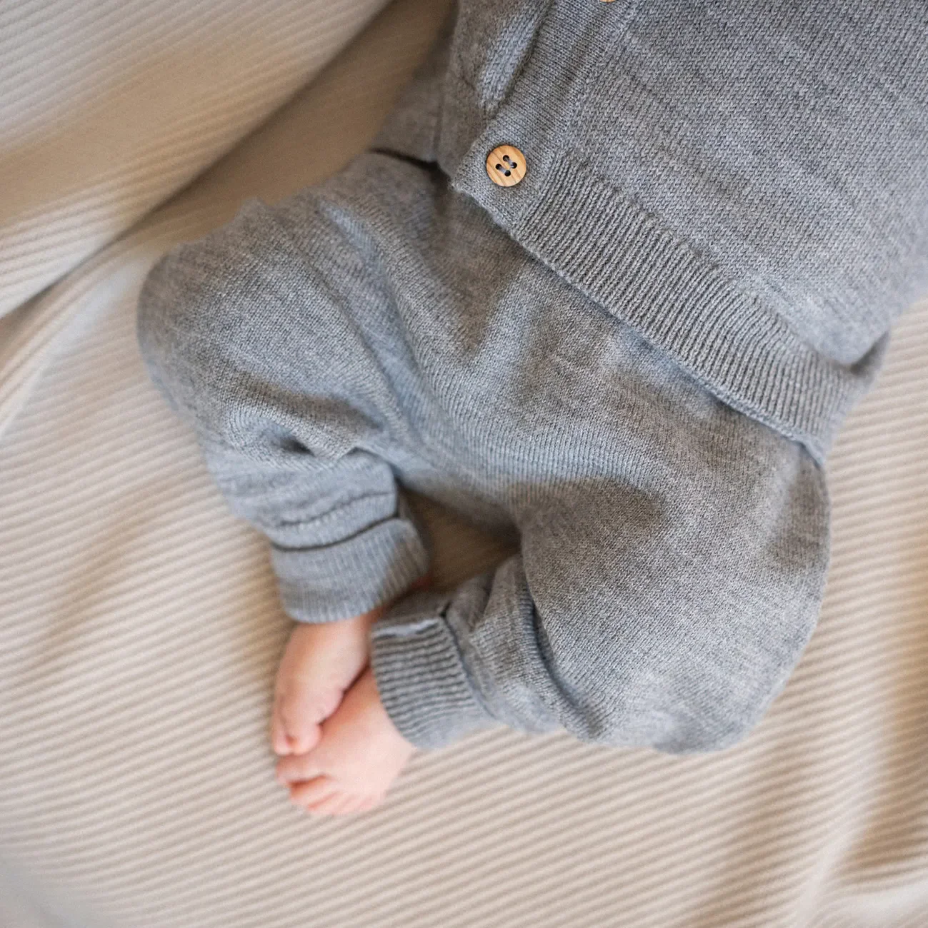 THE WOOLLY BABY PANTS - cloud grey - Image 4