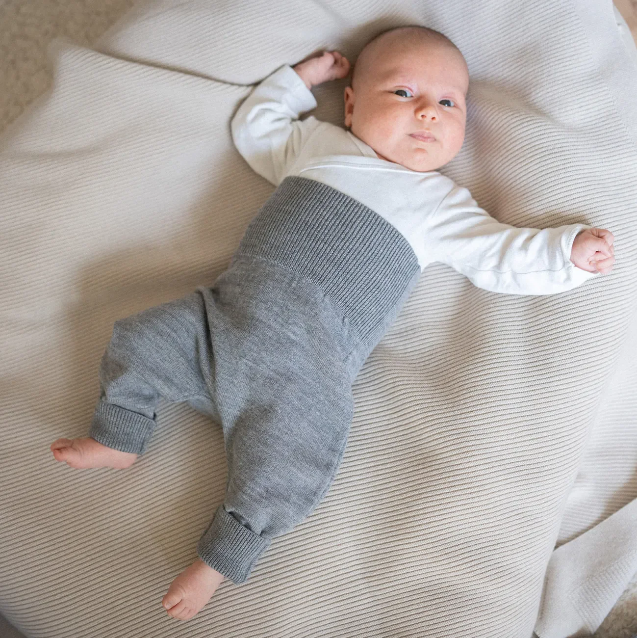 THE WOOLLY BABY PANTS - cloud grey - Image 7