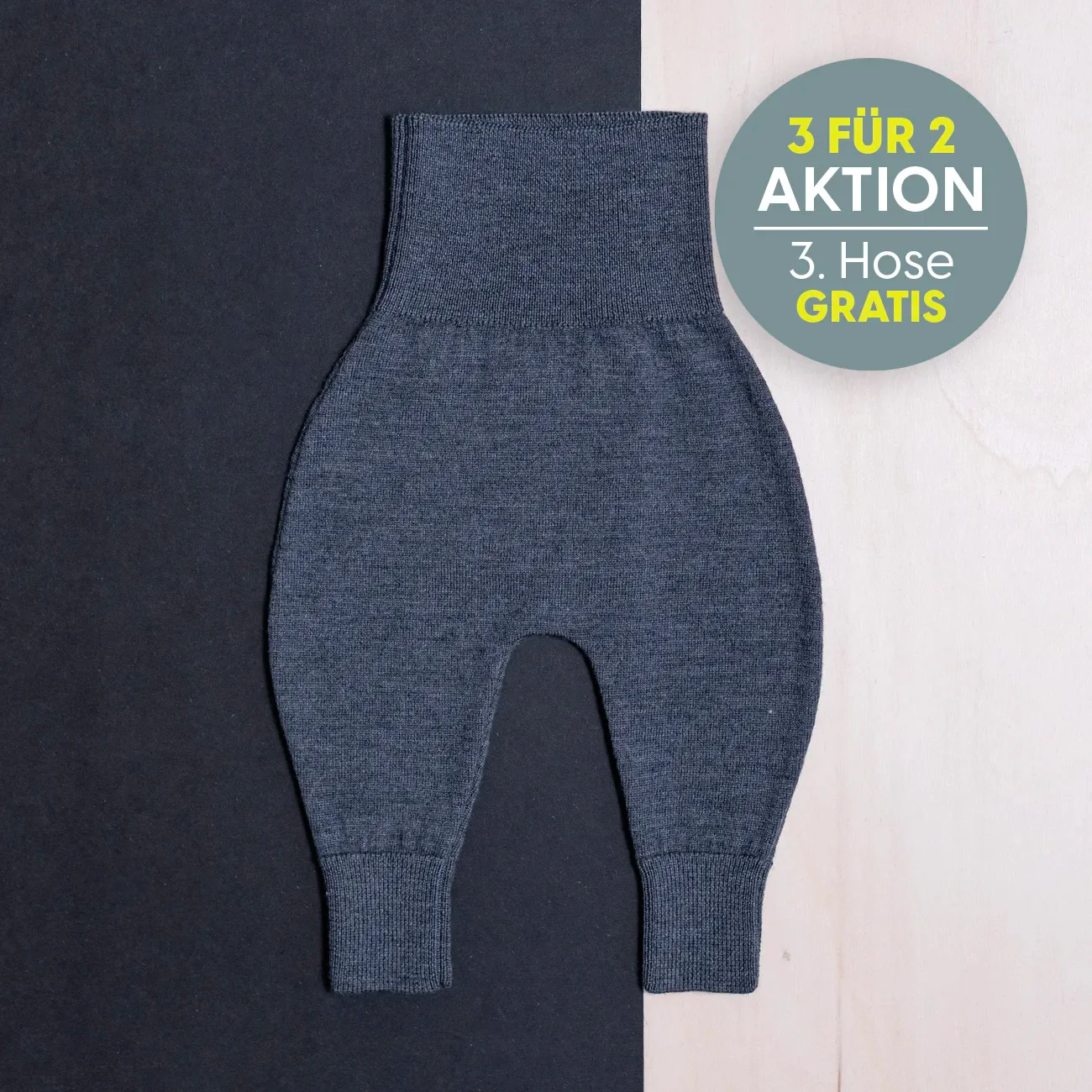 THE WOOLLY BABY PANTS - graphite grey