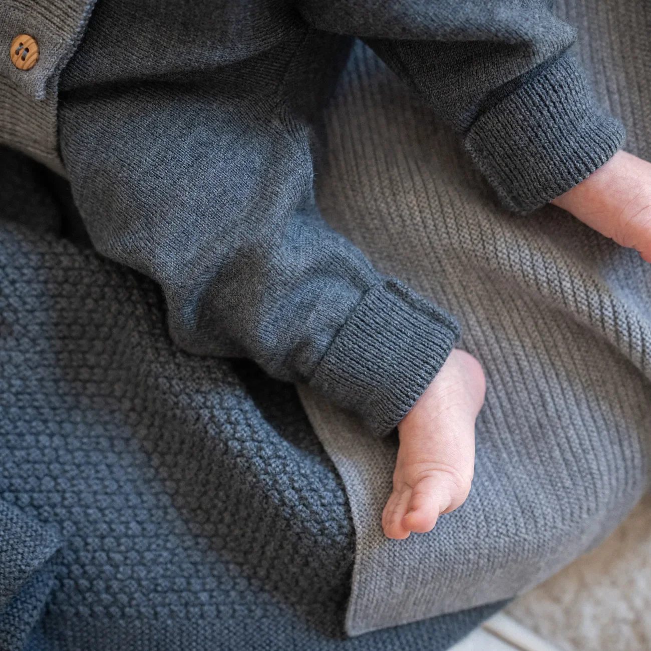 THE WOOLLY BABY PANTS - graphite grey - Image 3