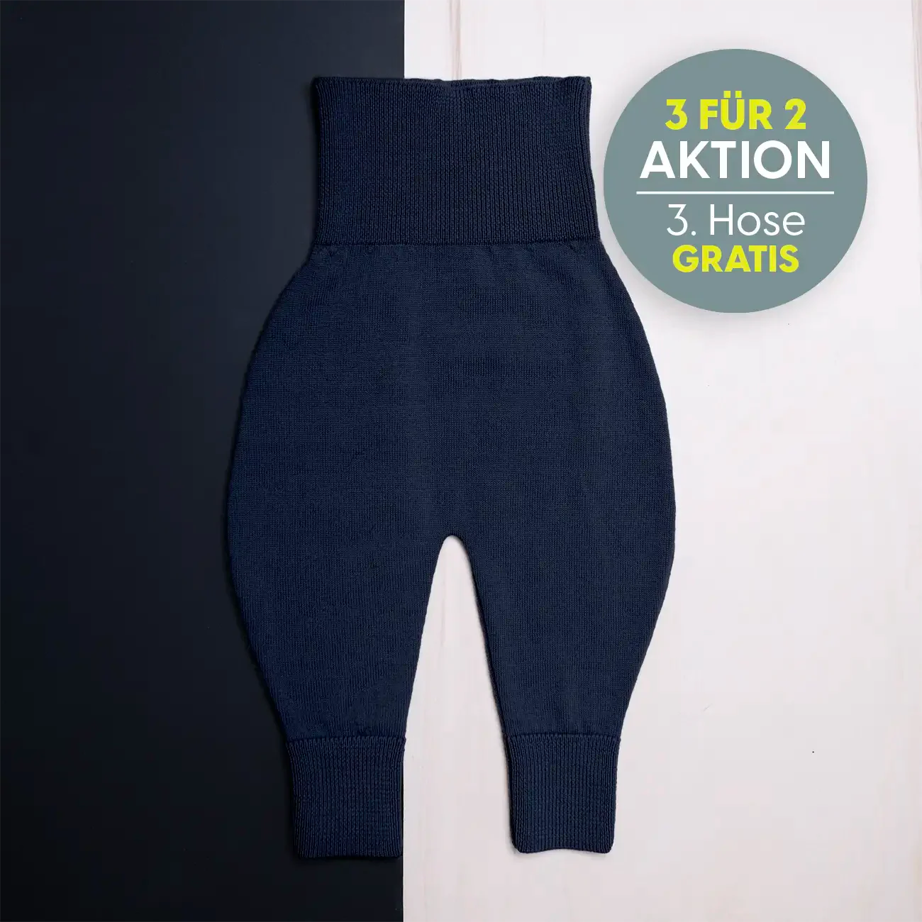 THE WOOLLY BABY PANTS - midnight blue