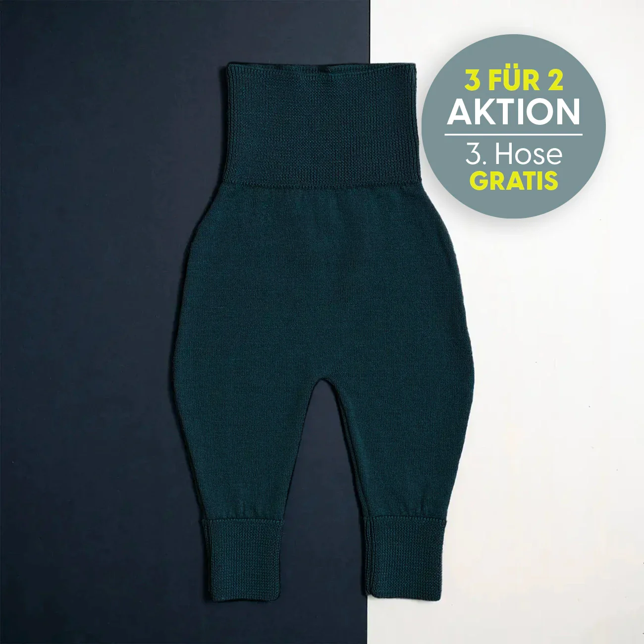 THE WOOLLY BABY PANTS - new petrol