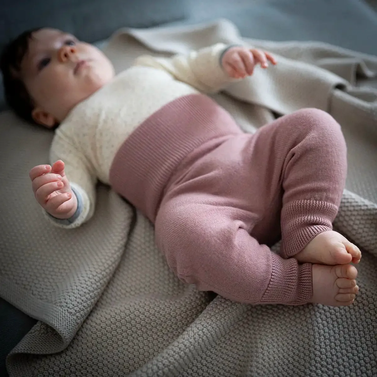 THE WOOLLY BABY PANTS - rose - Image 5