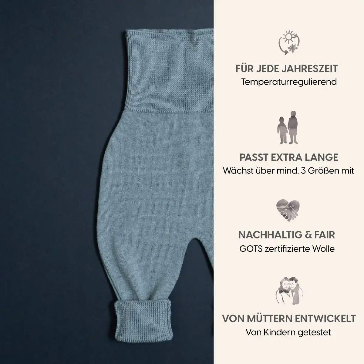 THE WOOLLY BABY PANTS - sage - Image 10