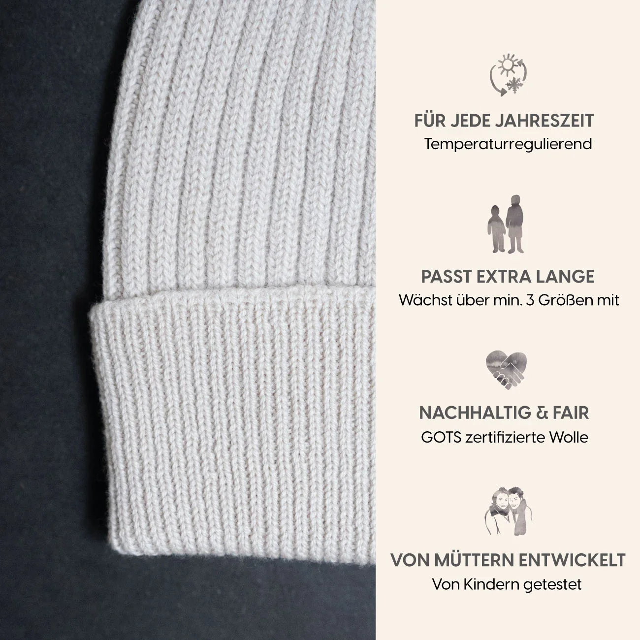 THE WOOLLY BEANIE - sand - Image 7