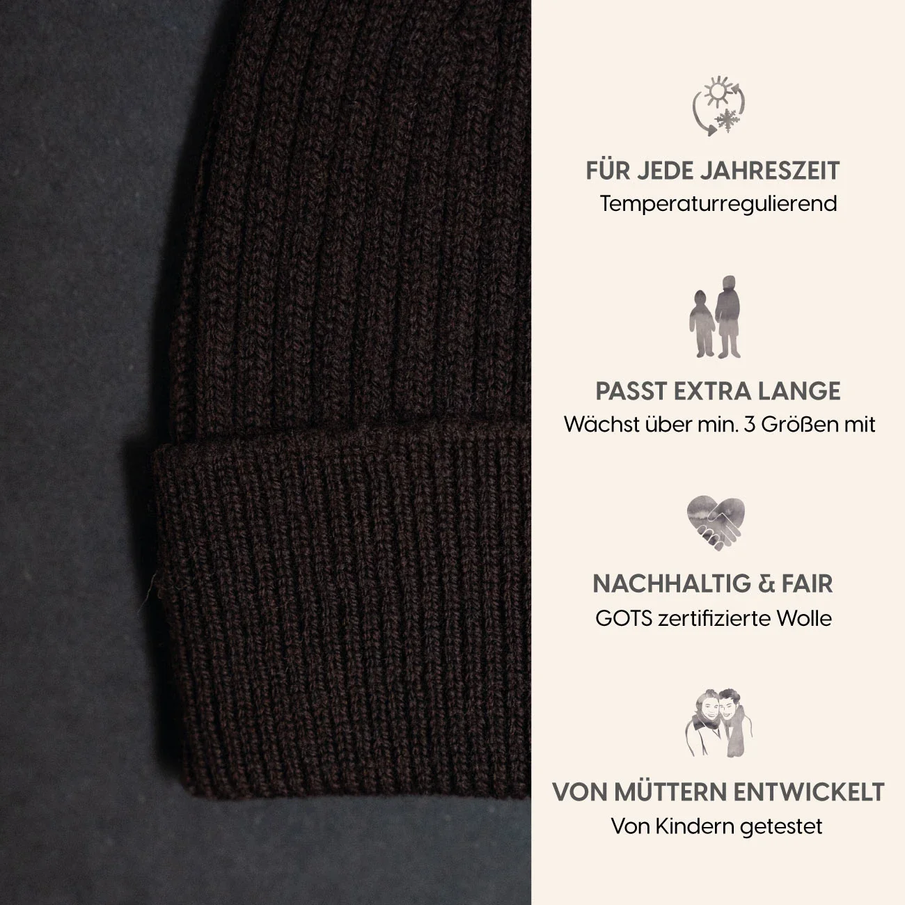 THE WOOLLY BEANIE - chocolate - Image 5