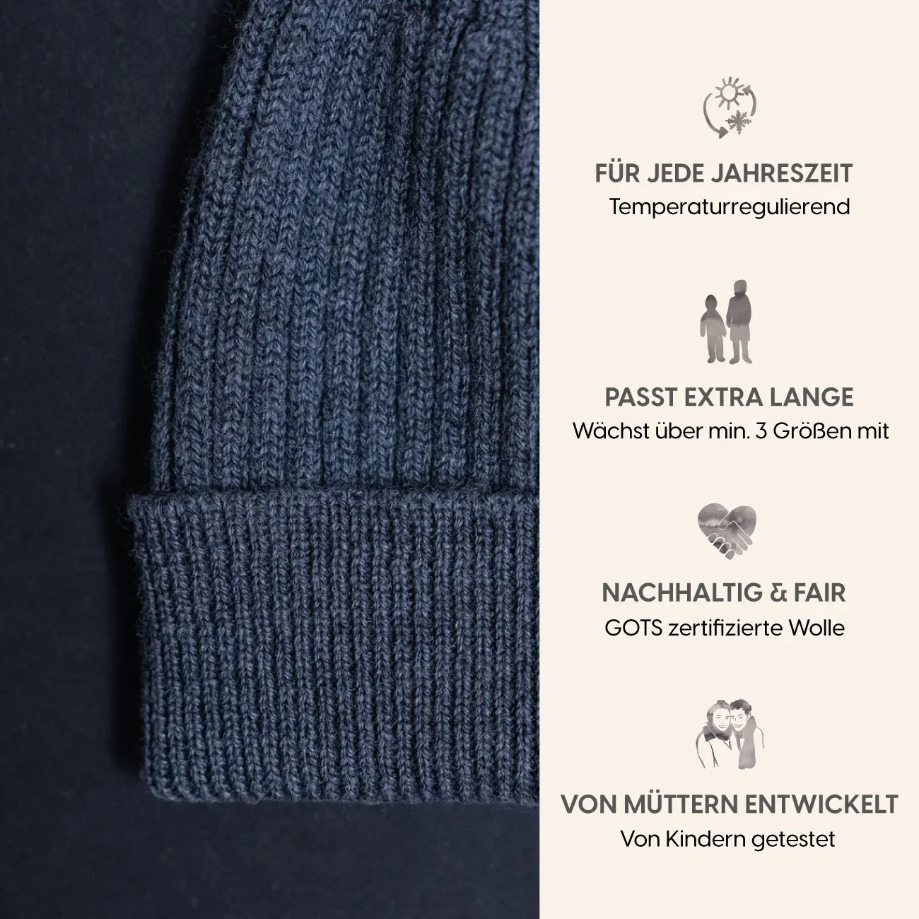 THE WOOLLY BEANIE - graphite grey - Image 9