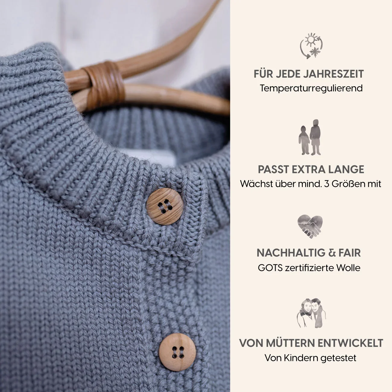 THE WOOLLY CARDIGAN - blue - Image 3