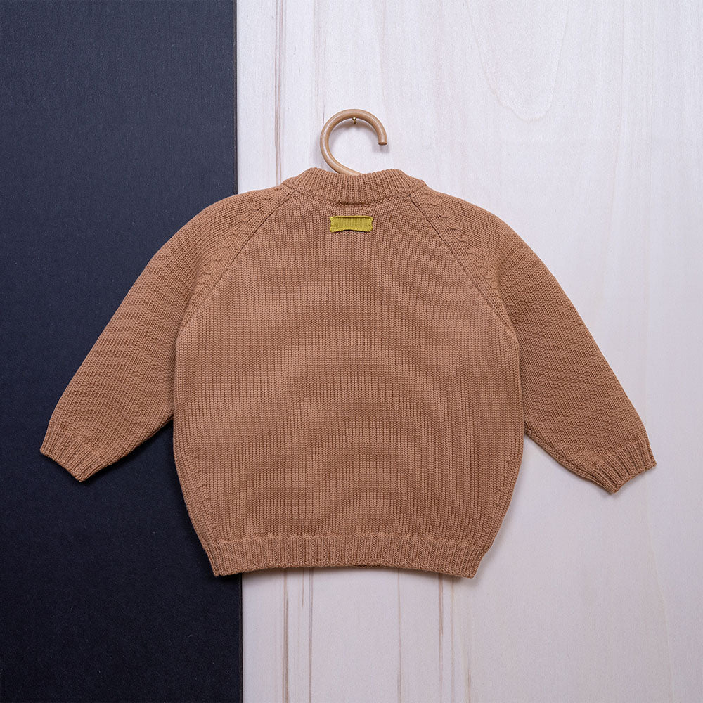 THE WOOLLY CARDIGAN - camel - Image 9