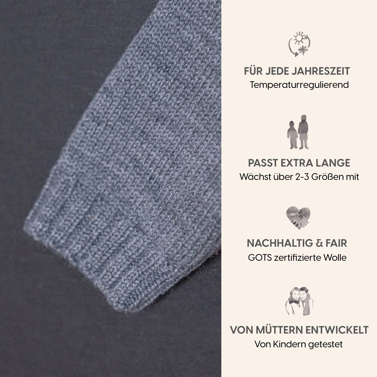 THE WOOLLY CARDIGAN - cloud grey - Image 8