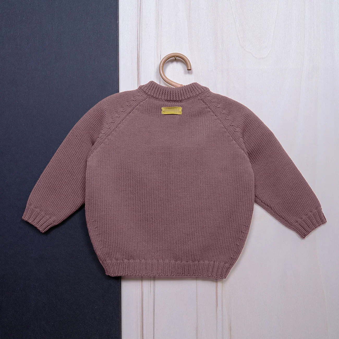 THE WOOLLY CARDIGAN - mauve - Image 4