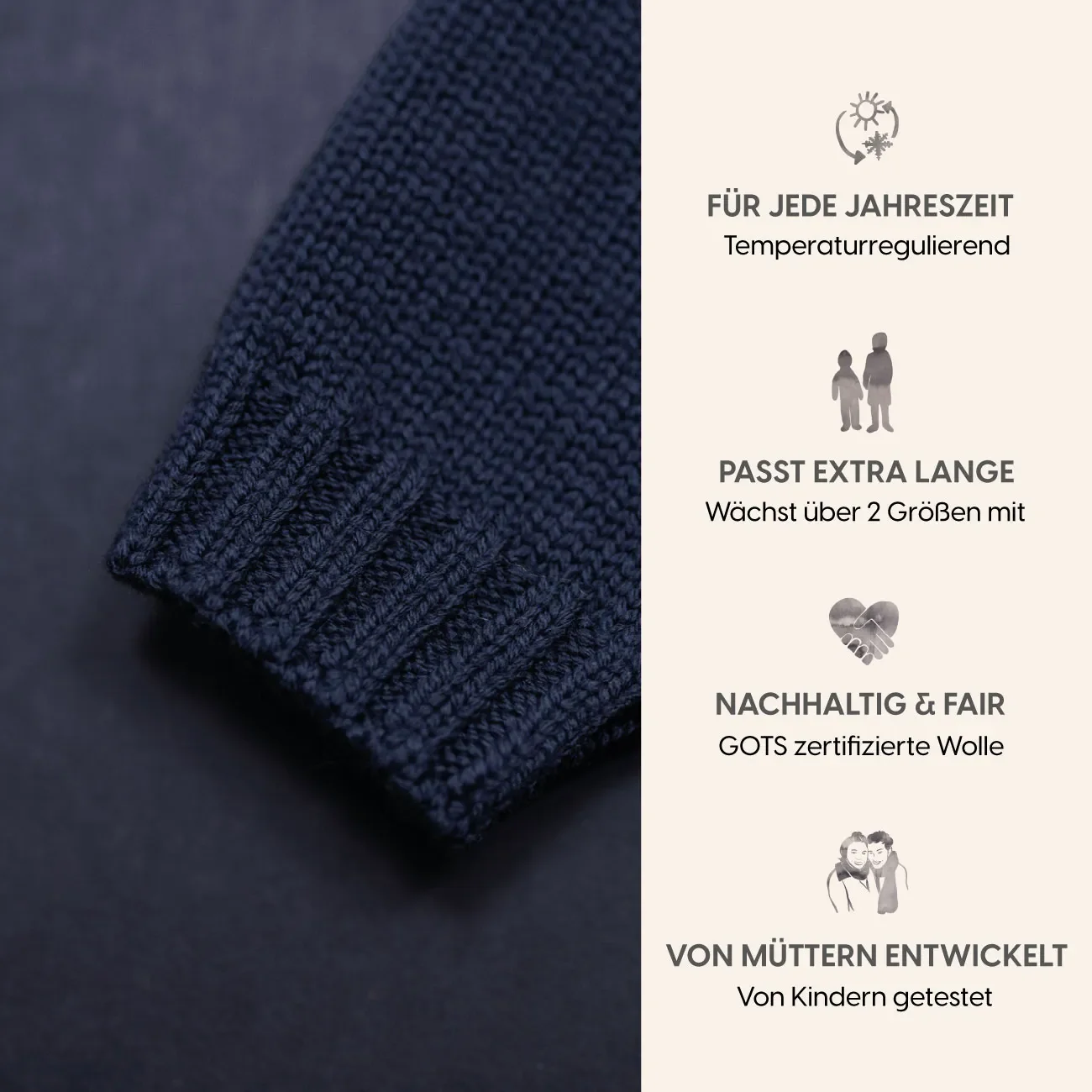 THE WOOLLY CARDIGAN - midnight blue - Image 6