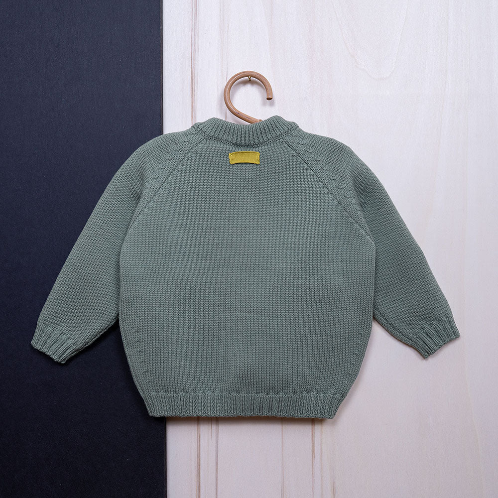 THE WOOLLY CARDIGAN - sage - Image 11