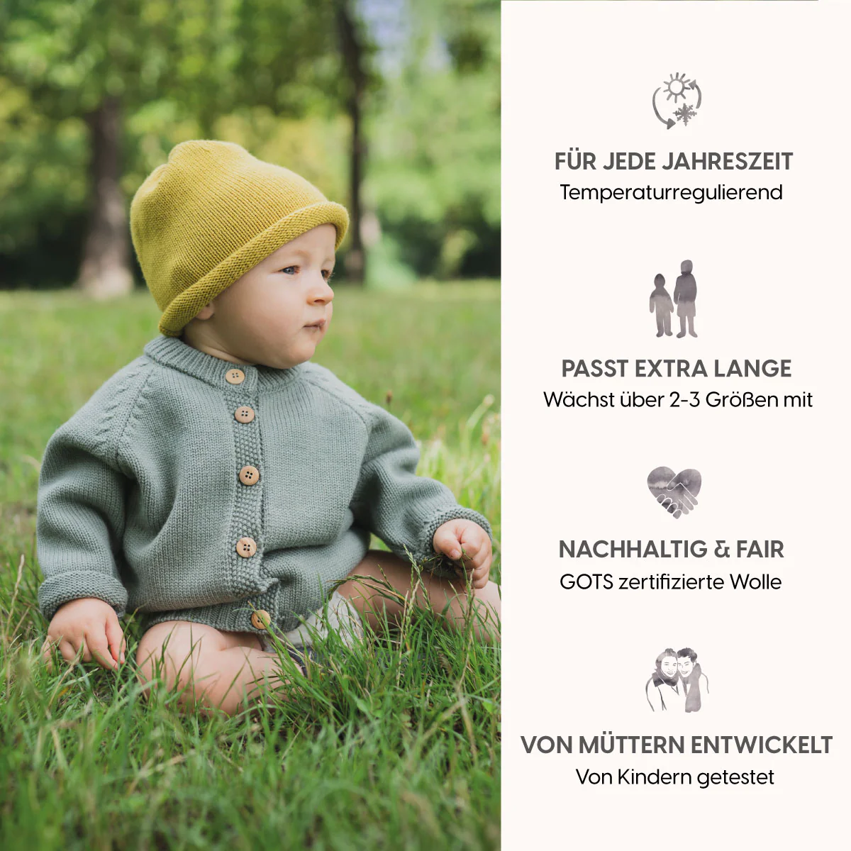 THE WOOLLY CARDIGAN - sage - Image 9