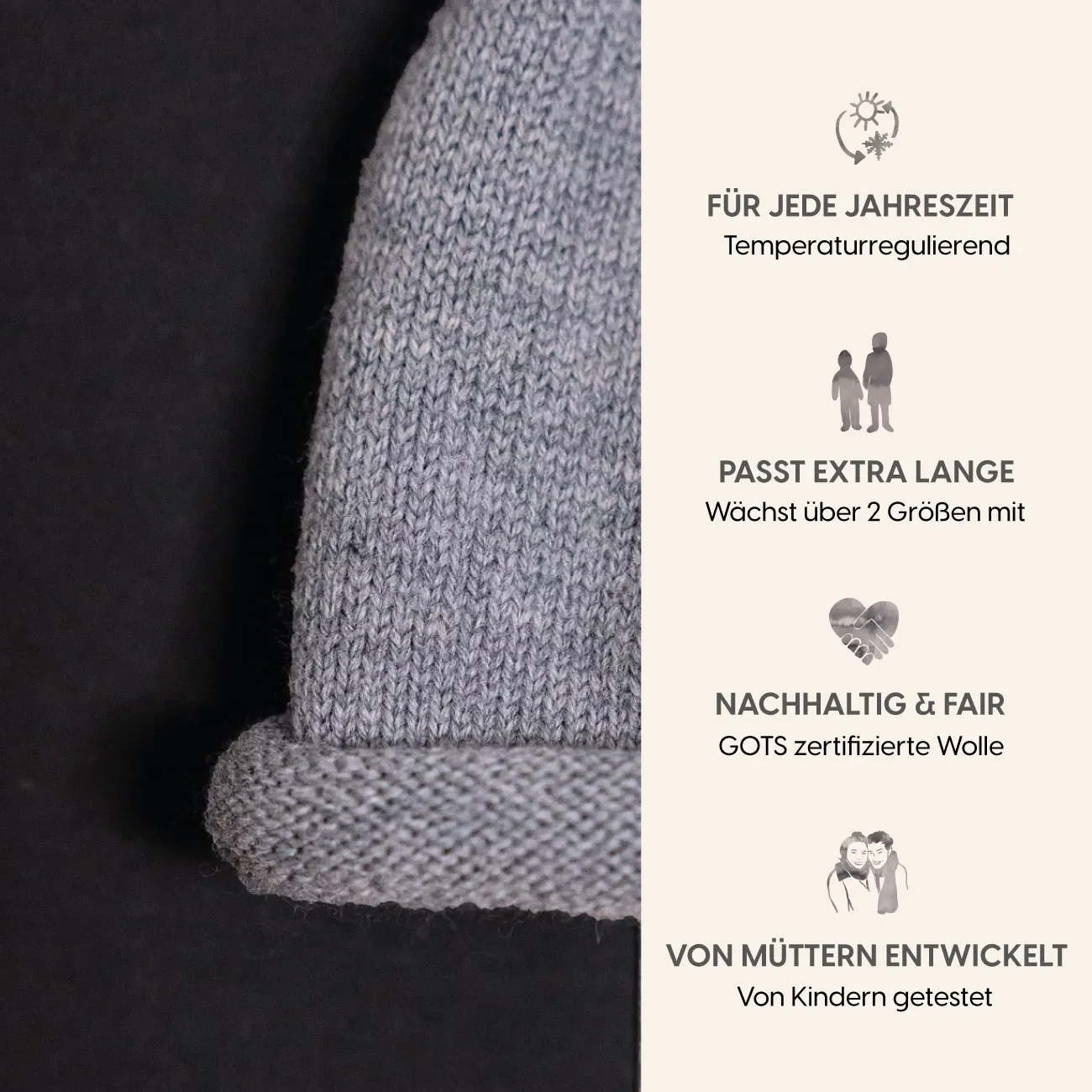 THE WOOLLY HAT - cloud grey - Image 5