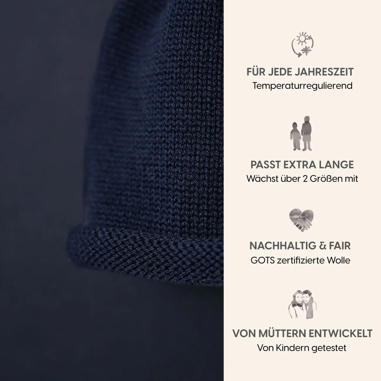THE WOOLLY HAT - midnight blue - Image 5