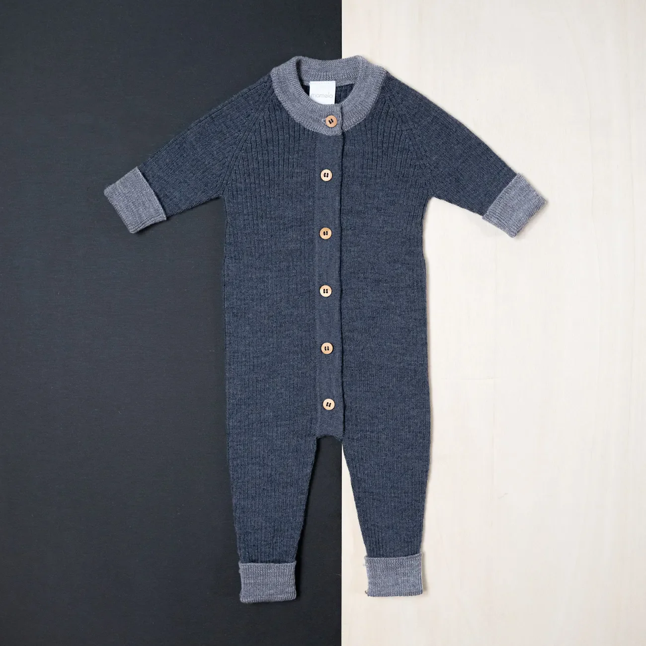 THE WOOLLY ONESIE TWO-TONE - graphite grey - Image 10