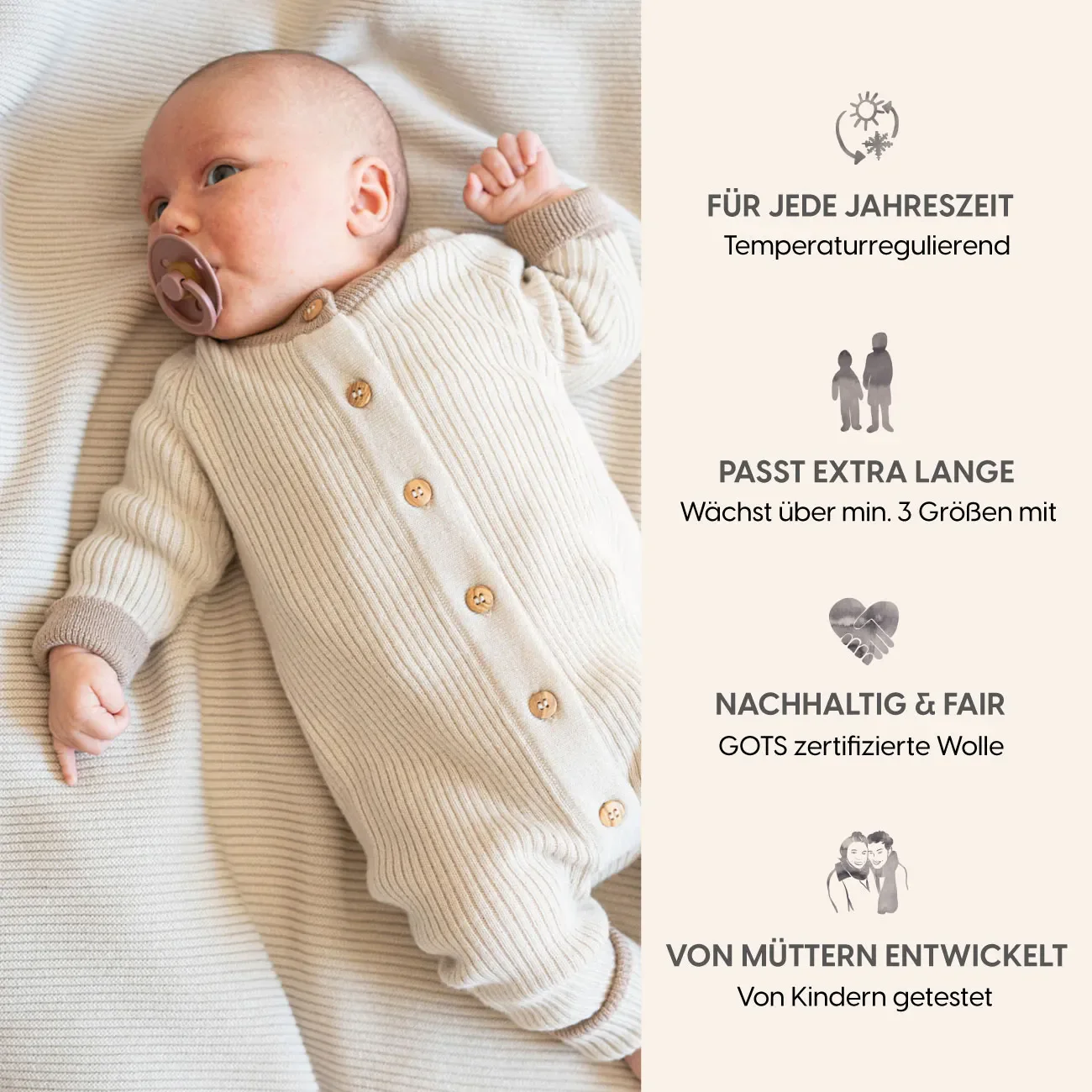 THE WOOLLY ONESIE - cloud grey - Image 8