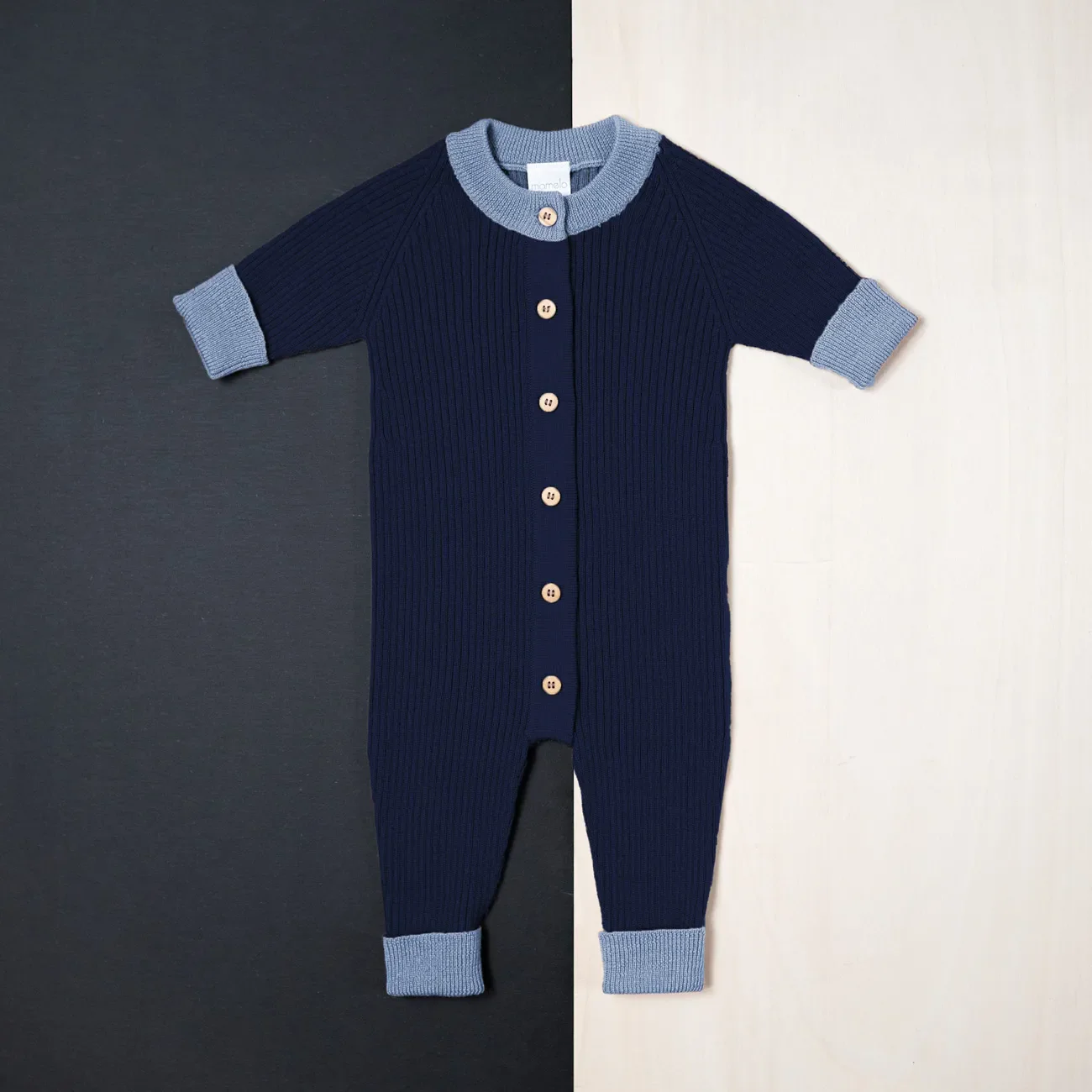 THE WOOLLY ONESIE TWO-TONE - midnight blue - Image 6