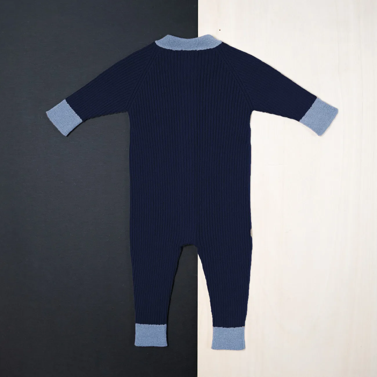 THE WOOLLY ONESIE TWO-TONE - midnight blue - Image 8