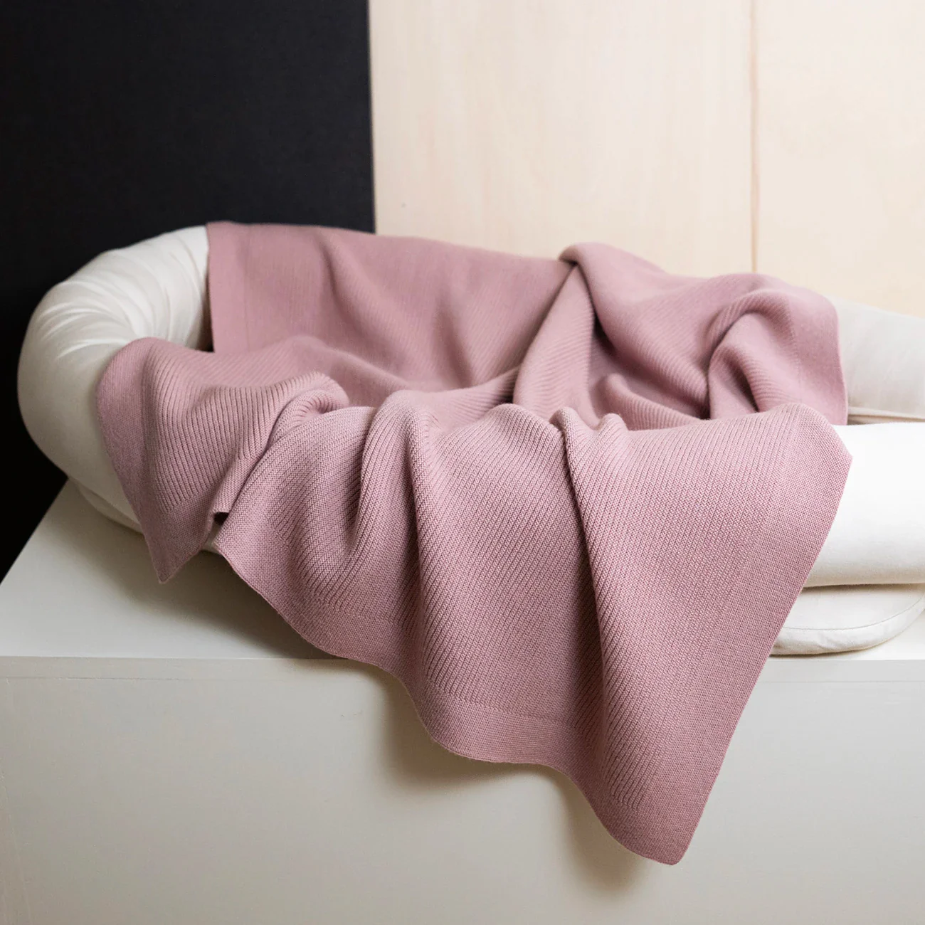 THE WOOLLY RIB BLANKET - rose - Image 7